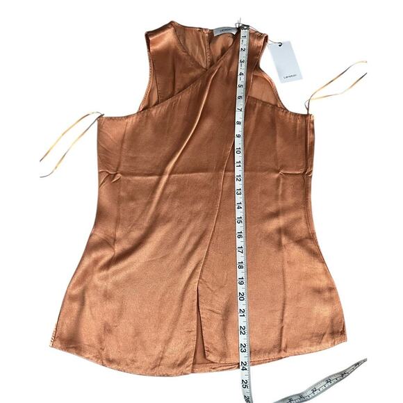 Revolve Lanston Cross Front Halter Top Honey Size XS New With Tag Key Hole Back - Picture 13 of 14